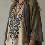 Thalia | Bohemian Draped Three-Piece Set