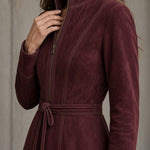 Rosa | Belted Zip-Front Midi Dress