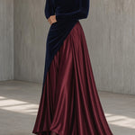 Sarah | High-Neck Velvet Maxi Dress