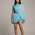 Brooke Tindall | Draped Chiffon Mini Dress Set For Women