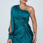 Harriet Langdon | One Shoulder Satin Maxi Evening Gown For Women
