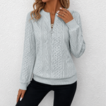 Heidi™ | Textured Quarter-Zip Sweater