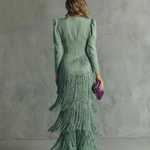 Emma Martin | Flowy V-Neck Long Sleeve Dress For Women
