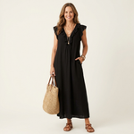Bridget | Ruffled V-Neck Maxi Dress