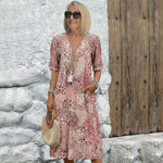 Rachel™ | Elegant Printed Midi Dress