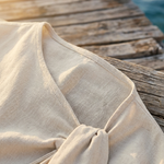 Elowyn | Round Neck Short Sleeve Pocket Maxi Dress