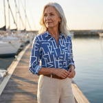Margot | Printed Button-Up Blouse
