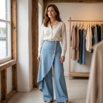 Audrey | Denim Wrap Pants
