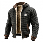 Hudson | Waffle-Knit Hooded Retro Jacket