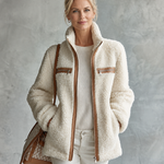 Evelyn | Cozy Sherpa Jacket with Stand Collar