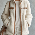 Evelyn | Cozy Sherpa Jacket with Stand Collar