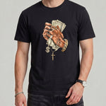 KZZ Printed crew-neck short-sleeve top