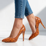 Carla Snake-Print Stiletto Pumps