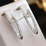 Elegant cubic zirconia gold earrings