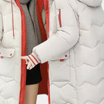 Bella Hooded Quilted Coat with Zipper Fastening