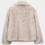 Aurorette Statement Collar Oversized Faux Fur Coat