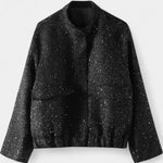 Alvera Textured Casual Jacket Featuring Practical Pockets