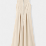 Blanca Pleated Wide Leg Jumpsuit with Round Neck
