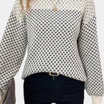 Rachael – Color-Block Crew Neck Sweater