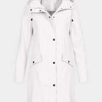 Beige Carmélia Long Waterproof Parka with Adjustable Hood