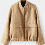 Alvera Textured Casual Jacket Featuring Practical Pockets