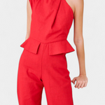 Asymmetrical Linen-Cotton Jumpsuit by Nerida