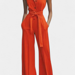 Ariella Structured Lapel Casual Jumpsuit