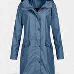Beige Carmélia Long Waterproof Parka with Adjustable Hood