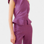 Asymmetrical Linen-Cotton Jumpsuit by Nerida