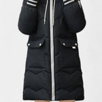 Bella Hooded Quilted Coat with Zipper Fastening