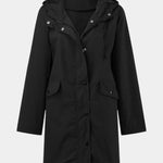 Beige Carmélia Long Waterproof Parka with Adjustable Hood