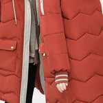 Bella Hooded Quilted Coat with Zipper Fastening