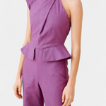 Asymmetrical Linen-Cotton Jumpsuit by Nerida