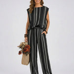 Alessia - Elegant Striped Two-Piece Set