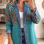 Adelia™ | Leopard Print Denim Jacket