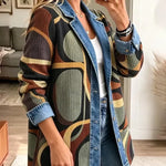 Avery | Vintage Abstract Denim Jacket