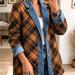 Camila | Vintage Denim Block Print Jacket