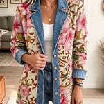 Luna | Retro Floral Leopard Pattern Art Jacket
