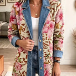Elva™ | Floral Leopard Denim Jacket