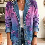 Evelyn | Retro Floral Pattern Art Stylish Jacket