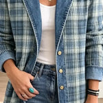 Sofia | Retro Pattern Art Casual Denim Stylish Jacket