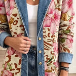 Luna | Retro Floral Leopard Pattern Art Jacket