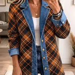 Camila | Vintage Denim Block Print Jacket
