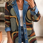 Avery | Vintage Abstract Denim Jacket