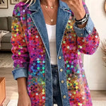 Eleanor | Retro Shiny Sequins Pattern Jacket