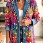 Eleanor | Retro Shiny Sequins Pattern Jacket