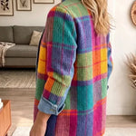 Sybil™ | Patchwork Plaid Denim Jacket
