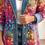 Eleanor | Retro Shiny Sequins Pattern Jacket