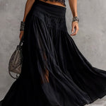 Adelina | Black lace set and pleated skirt