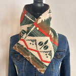 Women's Western Green Aztec Warm Neck Hood